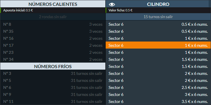 Winners - Asistente para ruleta avisa del sector del cilindro al que apostar