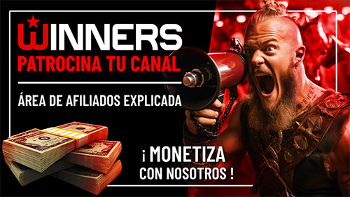 Promocionando Winners puedes ganar dinero si tienes un canal en redes